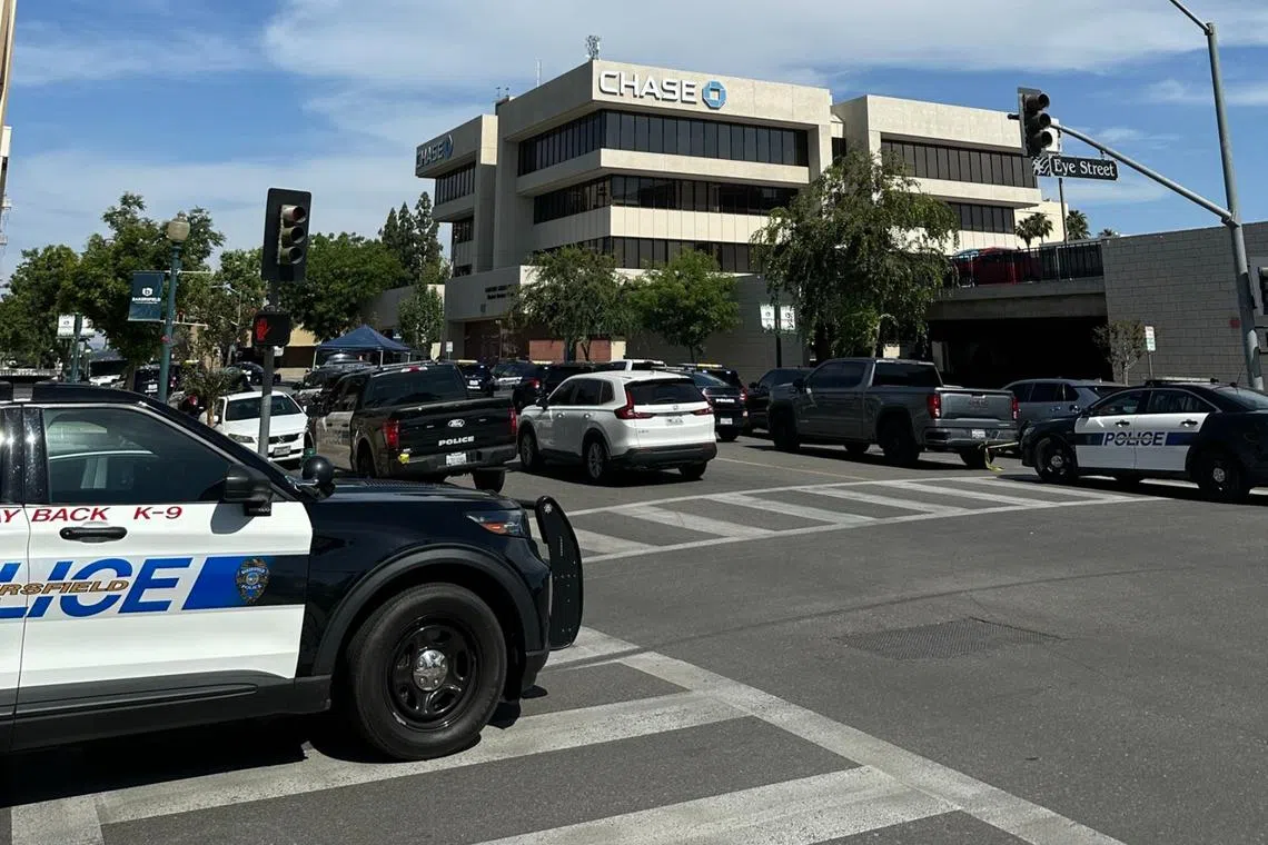 Man takes hostages and threatens to bomb a bank in California